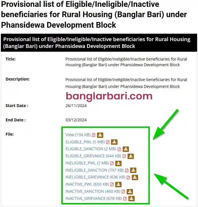 Darjeeling Banglar Bari List Announcements 2026