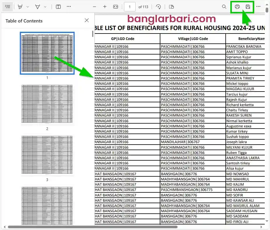 Darjeeling Banglar Bari List Download 2026