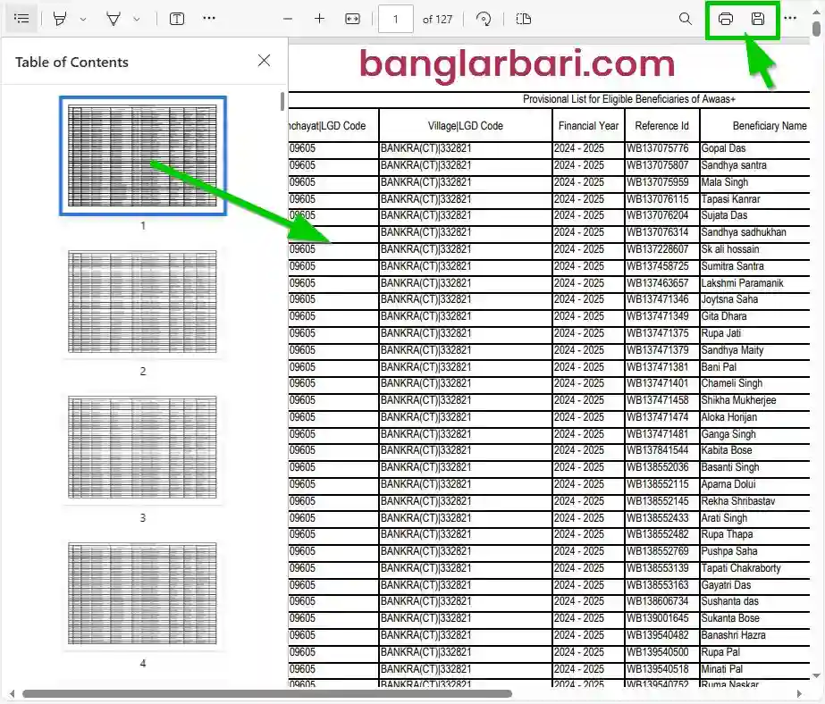 Howrah Banglar Bari List 2026 PDF Download