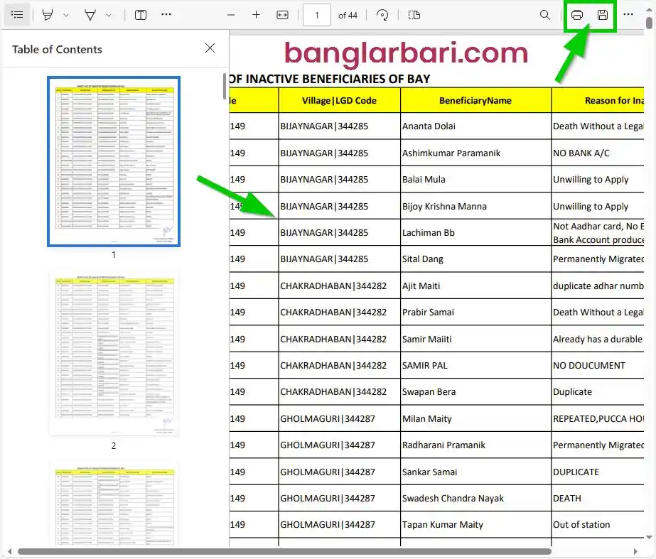 Purba Medinipur Banglar Bari List Download 2026